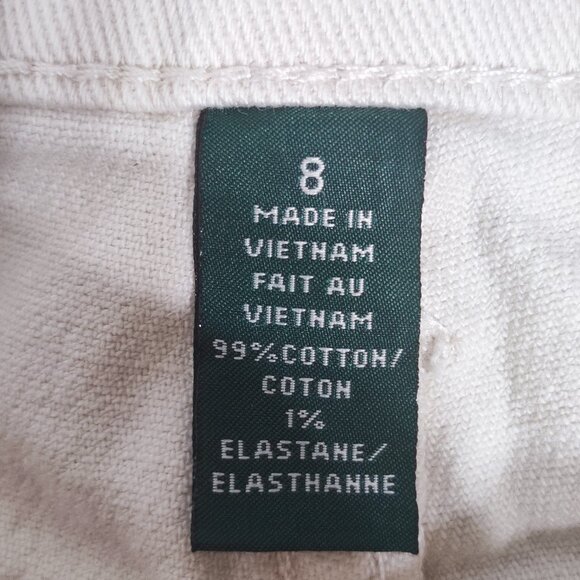 LRL Lauren Jeans by Ralph Lauren women's size 8 white ankle crop straight leg - Picture 7 of 12